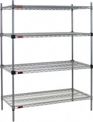 Eagle MHC - 4 Shelf Eagle MHC Wire Shelving - Starter Unit - 72" Wide x 18" Deep x 74" High, - Exact Tooling