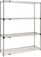Eagle MHC - 4 Shelf Eagle MHC Wire Shelving - Starter Unit - 72" Wide x 18" Deep x 74" High, - Exact Tooling