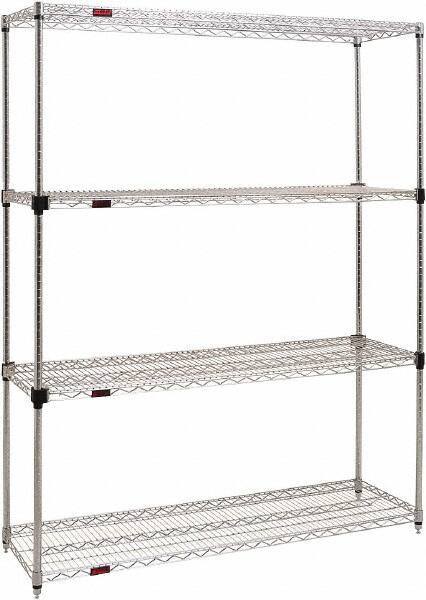 Eagle MHC - 4 Shelf Eagle MHC Wire Shelving - Starter Unit - 60" Wide x 18" Deep x 74" High, - Exact Tooling