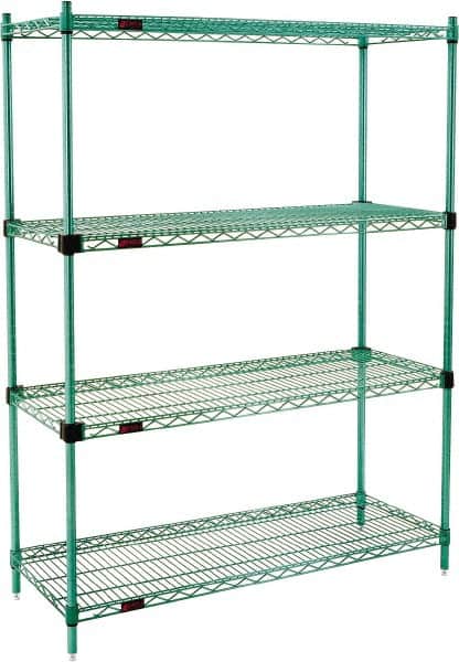 Eagle MHC - 4 Shelf Eagle MHC Wire Shelving - Starter Unit - 60" Wide x 18" Deep x 74" High, - Exact Tooling