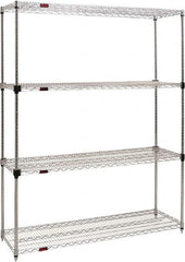 Eagle MHC - 4 Shelf Eagle MHC Wire Shelving - Starter Unit - 60" Wide x 18" Deep x 74" High, - Exact Tooling