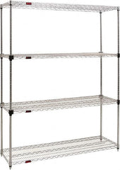 Eagle MHC - 4 Shelf Eagle MHC Wire Shelving - Starter Unit - 48" Wide x 18" Deep x 74" High, - Exact Tooling