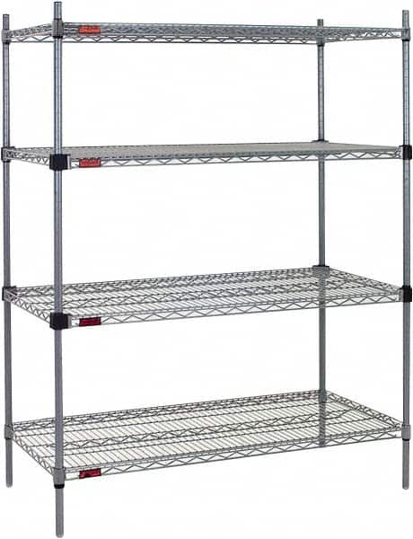 Eagle MHC - 4 Shelf Eagle MHC Wire Shelving - Starter Unit - 48" Wide x 18" Deep x 74" High, - Exact Tooling