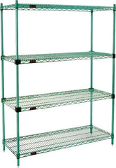 Eagle MHC - 4 Shelf Eagle MHC Wire Shelving - Starter Unit - 36" Wide x 18" Deep x 74" High, - Exact Tooling