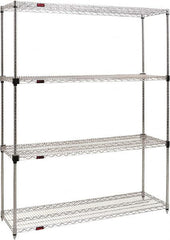 Eagle MHC - 4 Shelf Eagle MHC Wire Shelving - Starter Unit - 36" Wide x 18" Deep x 74" High, - Exact Tooling