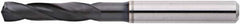 Accupro - 7/16" 135° Spiral Flute Solid Carbide Screw Machine Drill Bit - AlTiN Finish, Right Hand Cut, 51mm Flute Length, 96mm OAL, Straight Shank, Through Coolant - Exact Tooling