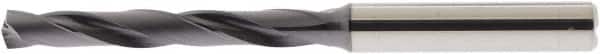 Accupro - 14mm 140° Solid Carbide Jobber Drill - AlTiN Finish, Right Hand Cut, Spiral Flute, Straight Shank, 124mm OAL - Exact Tooling