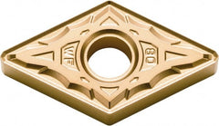 Kyocera - DNMX441 WF Grade CA530 Carbide Turning Insert - TiCN/AI2O3/TiN Finish, 55° Diamond, 1/2" Inscr Circle, 1/4" Thick, 1/64" Corner Radius - Exact Tooling