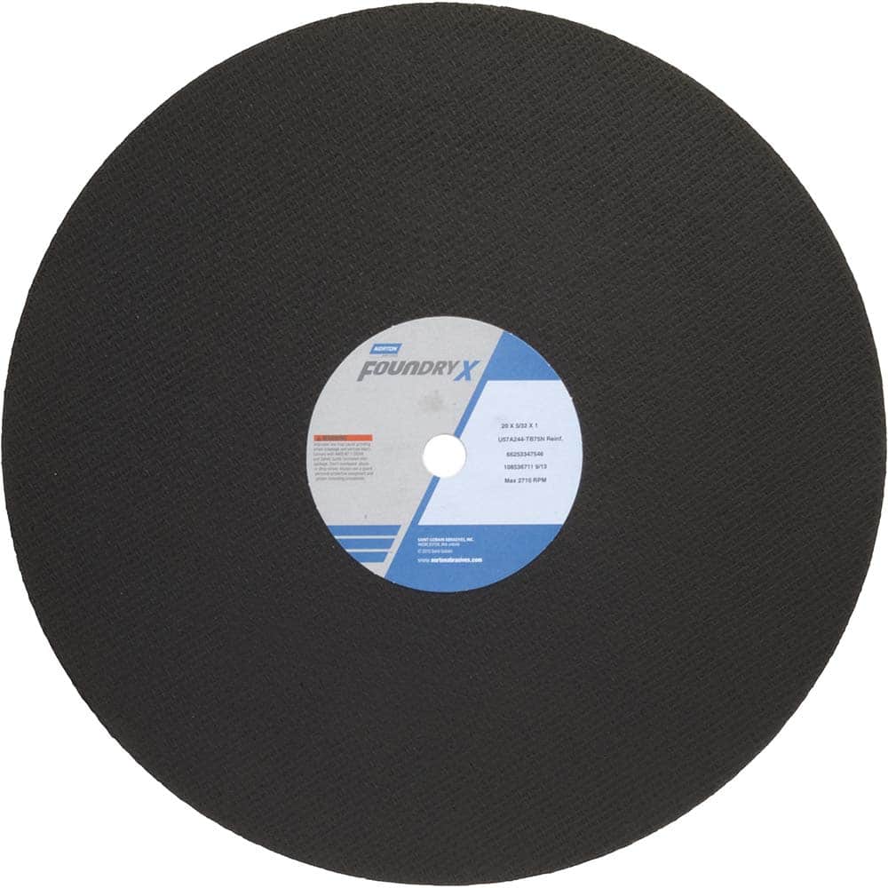 Norton - 20 x 5/32, 1" Hole 30 Grit Aluminum Oxide Cutoff Wheel - Exact Tooling