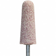 Norton - 2-3/4" Head Diam x 1" Thickness, A3, Cone End, Ceramic Mounted Point - Green, Extra Coarse Grade, 36 Grit, 16,100 RPM - Exact Tooling