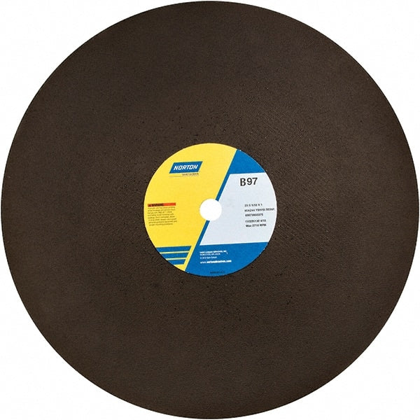 Norton - 20" Aluminum Oxide Cutoff Wheel - 5/32" Thick, 1" Arbor - Exact Tooling