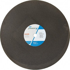 Norton - 20" Aluminum Oxide Cutoff Wheel - 5/32" Thick, 1" Arbor - Exact Tooling