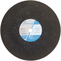 Norton - 16" Zirconia Alumina Cutoff Wheel - 5/32" Thick, 1" Arbor - Exact Tooling