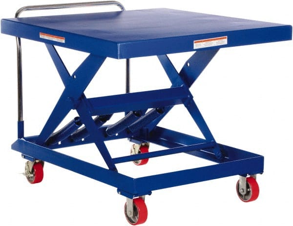 Vestil - 1,000 Lb Capacity, 34" Lift Height, Portable Workstation Manually Operated Lift - Exact Tooling
