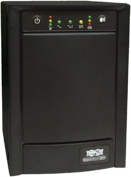 Tripp-Lite - 15 Amp, 1,050 VA, Tower Mount Line Interactive Backup Uninterruptible Power Supply - Backup 7 min with Full Load & 19 min with Half Load, 230 Volt Input & Output, 650 Watt Output, 1 Phases, 6 Outlets - Exact Tooling