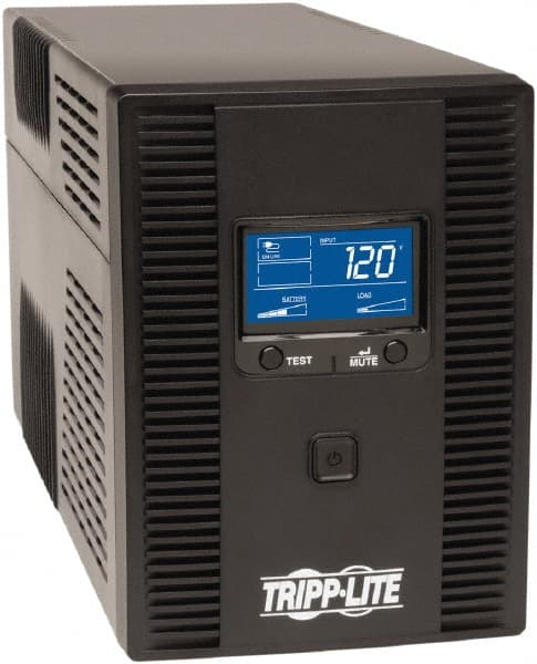 Tripp-Lite - 15 Amp, 1,500 VA, Tower Mount Line Interactive Backup Uninterruptible Power Supply - Backup 4.4 min with Full Load & 14 min with Half Load, 120 VAC Input & Output, 900 Watt Output, 1 Phases, 10 Outlets - Exact Tooling