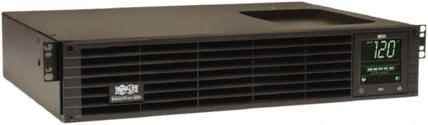 Tripp-Lite - 15 Amp, 1,000 VA, Tower & Rack Mount Line Interactive Backup Uninterruptible Power Supply - Backup 5.3 min with Full Load & 15 min with Half Load, 120 VAC Input & Output, 800 Watt Output, 1 Phases, 6 Outlets - Exact Tooling