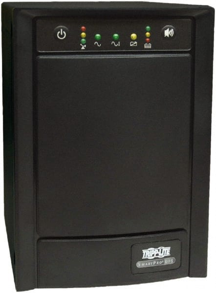 Tripp-Lite - 15 Amp, 1,050 VA, Tower Mount Line Interactive Backup Uninterruptible Power Supply - Backup 7 min with Full Load & 19 min with Half Load, 120 VAC Input & Output, 650 Watt Output, 1 Phases, 6 Outlets - Exact Tooling