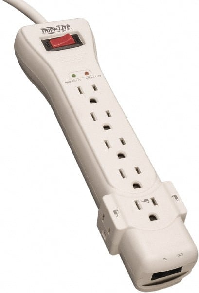 Tripp-Lite - 7 Outlets, 120 VAC15 Amps, 15' Cord, Power Outlet Strip - Floor, Keyhole Mount, 5-15 NEMA Configuration, 10.3" Strip - Exact Tooling