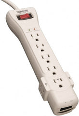 Tripp-Lite - 7 Outlets, 120 VAC15 Amps, 15' Cord, Power Outlet Strip - Floor, Keyhole Mount, 5-15 NEMA Configuration, 10.3" Strip - Exact Tooling