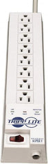Tripp-Lite - 8 Outlets, 120 VAC15 Amps, 8' Cord, Power Outlet Strip - Floor, Keyhole Mount, 5-15 NEMA Configuration, 1-3/4" Strip - Exact Tooling