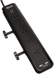 Tripp-Lite - 6 Outlets, 120 VAC15 Amps, 6' Cord, Power Outlet Strip - Floor, Keyhole Mount, 5-15 NEMA Configuration, 2-1/2" Strip - Exact Tooling