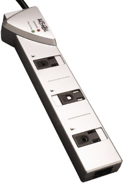 Tripp-Lite - 7 Outlets, 120 VAC15 Amps, 7' Cord, Power Outlet Strip - Floor, Keyhole Mount, 5-15 NEMA Configuration, 10.91" Strip - Exact Tooling