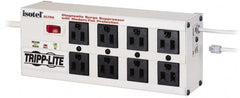 Tripp-Lite - 8 Outlets, 120 VAC15 Amps, 10' Cord, Power Outlet Strip - Floor, Keyhole Mount, 5-15 NEMA Configuration, 3-1/2" Strip - Exact Tooling