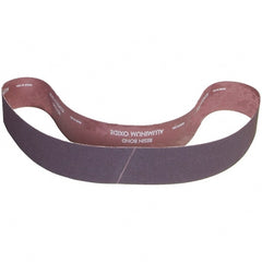 Norton - 1-1/2" Wide x 60" OAL, Aluminum Oxide Abrasive Belt - Aluminum Oxide, Coarse, Nonwoven, X Weighted Cloth Backing - Exact Tooling