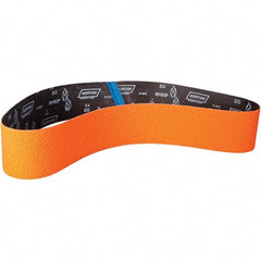 Norton - 6" Wide x 48" OAL, 36 Grit, Ceramic Abrasive Belt - Ceramic, Coated, Y Weighted Cloth Backing - Exact Tooling