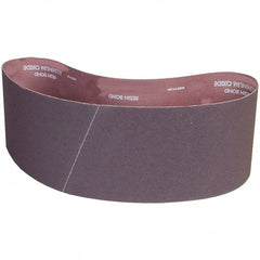 Norton - 6" Wide x 48" OAL, 120 Grit, Aluminum Oxide Abrasive Belt - Aluminum Oxide, Coated, X Weighted Cloth Backing - Exact Tooling
