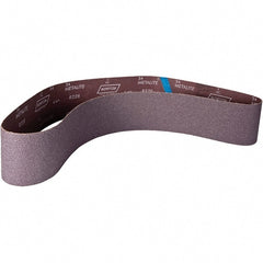 Norton - 4" Wide x 60" OAL, 50 Grit, Aluminum Oxide Abrasive Belt - Aluminum Oxide, Coated, X Weighted Cloth Backing - Exact Tooling