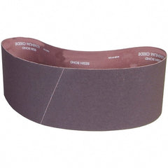 Norton - 6" Wide x 48" OAL, 100 Grit, Aluminum Oxide Abrasive Belt - Aluminum Oxide, Coated, X Weighted Cloth Backing - Exact Tooling