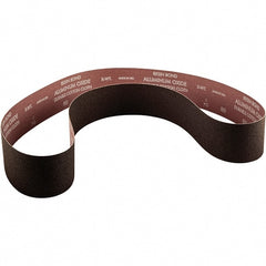 Norton - 4" Wide x 36" OAL, 100 Grit, Aluminum Oxide Abrasive Belt - Aluminum Oxide, Coated, X Weighted Cloth Backing - Exact Tooling