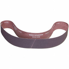Norton - 2" Wide x 42" OAL, 180 Grit, Aluminum Oxide Abrasive Belt - Aluminum Oxide, Coated, X Weighted Cloth Backing - Exact Tooling
