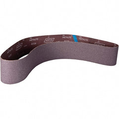 Norton - 4" Wide x 60" OAL, 80 Grit, Aluminum Oxide Abrasive Belt - Aluminum Oxide, Coated, X Weighted Cloth Backing - Exact Tooling