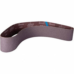 Norton - 4" Wide x 60" OAL, 24 Grit, Aluminum Oxide Abrasive Belt - Aluminum Oxide, Coated, X Weighted Cloth Backing - Exact Tooling