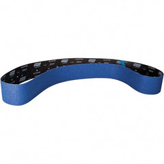 Norton - 4" Wide x 100" OAL, 36 Grit, Zirconia Alumina Abrasive Belt - Zirconia Alumina, Coated, Y Weighted Cloth Backing - Exact Tooling