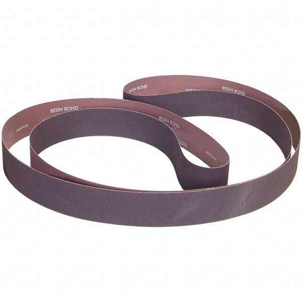 Norton - 4" Wide x 90" OAL, 80 Grit, Aluminum Oxide Abrasive Belt - Aluminum Oxide, Coated, X Weighted Cloth Backing - Exact Tooling