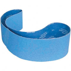 Norton - 6" Wide x 89" OAL, 80 Grit, Zirconia Alumina Abrasive Belt - Zirconia Alumina, Coated, X Weighted Cloth Backing - Exact Tooling