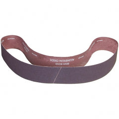 Norton - 3" Wide x 48" OAL, 60 Grit, Aluminum Oxide Abrasive Belt - Aluminum Oxide, Coated, X Weighted Cloth Backing - Exact Tooling