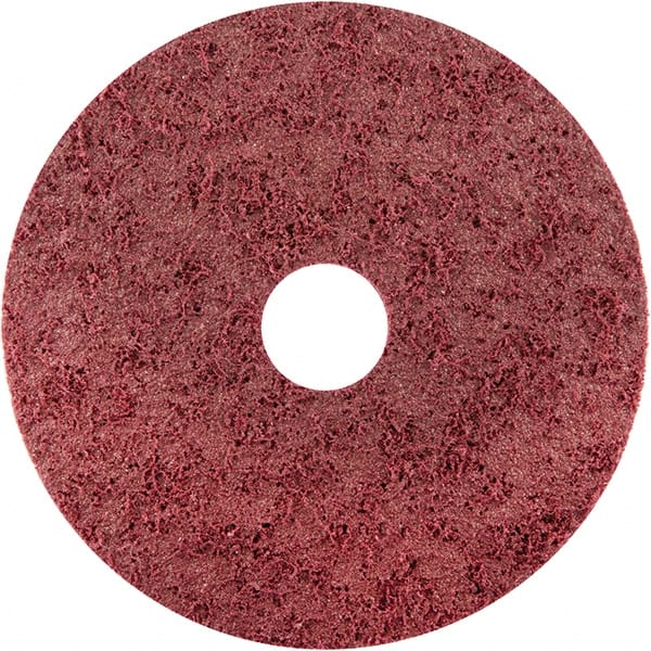 Norton - 5" Diam, Aluminum Oxide Hook & Loop Disc - Medium Grade, Nonwoven, - Exact Tooling
