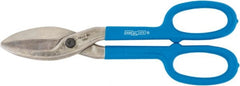 Channellock - 3" Length of Cut, Straight Pattern Tinner's Snip - 12.3" OAL, Dipped Vinyl Handle, High Carbon Steel Blade - Exact Tooling