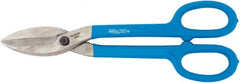Channellock - 3" Length of Cut, Straight Pattern Tinner's Snip - 12.6" OAL, Dipped Vinyl Handle, High Carbon Steel Blade - Exact Tooling