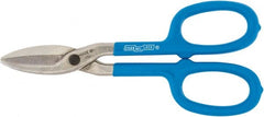 Channellock - 2-1/2" Length of Cut, Straight Pattern Tinner's Snip - 10.3" OAL, Dipped Vinyl Handle, High Carbon Steel Blade - Exact Tooling