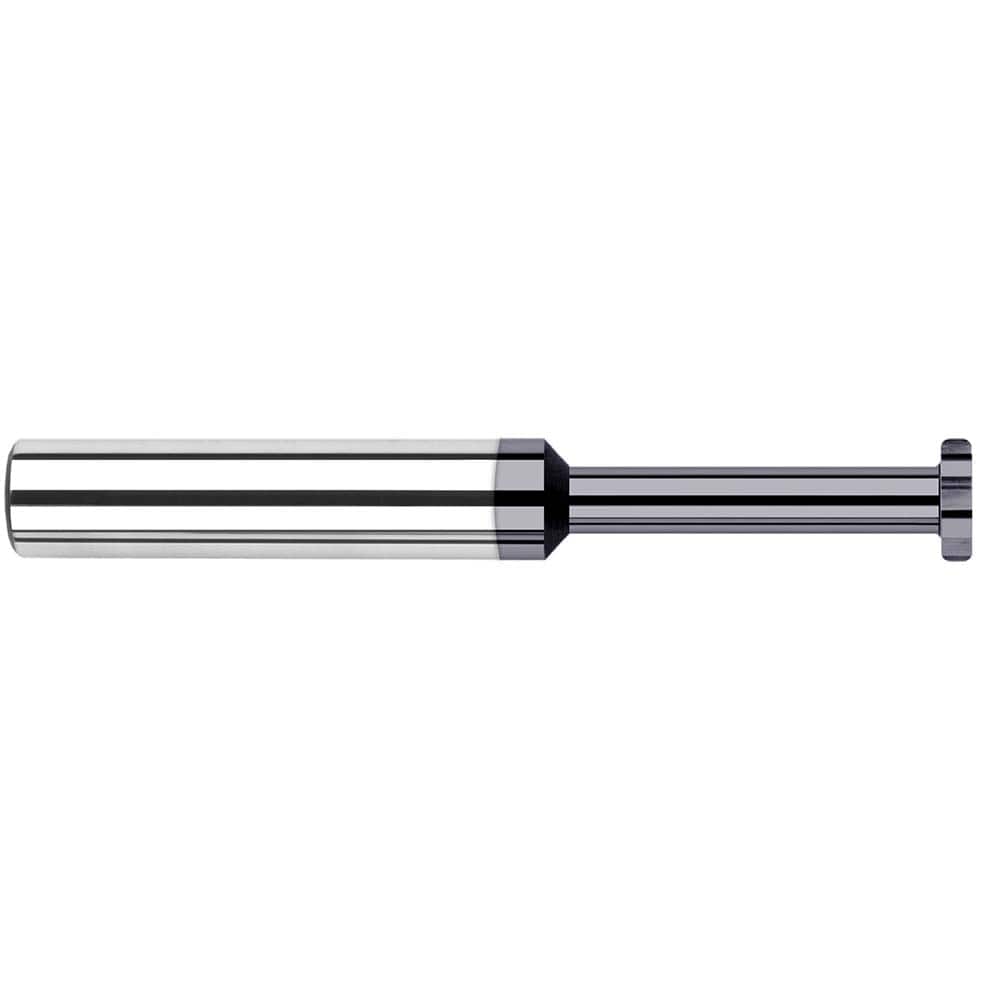 Harvey Tool - 1/2" Cut Diam, 1/8" Cut Width, 1/2" Shank, Straight-Tooth Woodruff Keyseat Cutter - Exact Tooling