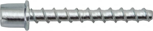 Powers Fasteners - 3/8" Zinc-Plated Steel Vertical (End Drilled) Mount Threaded Rod Anchor - 1/4" Diam x 2-1/2" Long, 4,270 Lb Ultimate Pullout, For Use with Concrete/Masonry - Exact Tooling