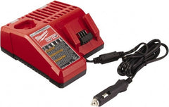 Milwaukee Tool - 12 & 18 Volt, 1 Battery Lithium-Ion Power Tool Charger - 3 hr to Charge, Vehicle Outlet Power Source - Exact Tooling