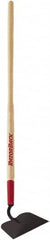 Razor-Back - 4-1/4" High x 6" Wide Square Steel Hoe - 54" Long Wood Straight Handle, No Step - Exact Tooling