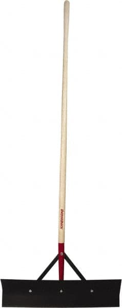 Razor-Back - Stiff Steel Straight Scraper - 24" Blade Width x 6" Blade Length, 60" Long Straight Hardwood Handle - Exact Tooling